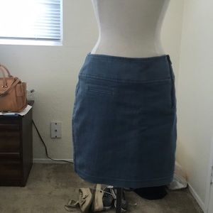 Blue pencil skirt